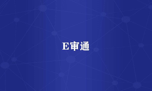 E审通